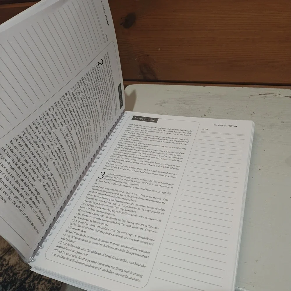 Spiral Bible New Testament Study‎ Edition Wide Margin Notebook Joshua-Esther